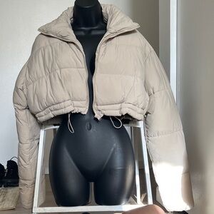 Forever 21 Light Beige Puffer Jacket
